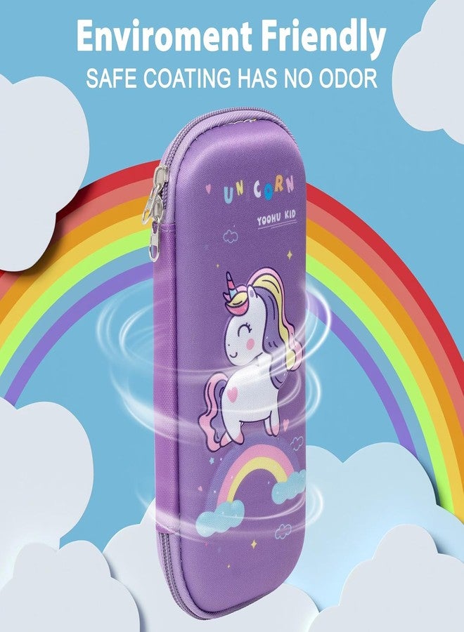 Xpandio Pencil Case for Girls & Boys, Kids Cute Pencil Pouch, 3D EVA Large Capacity Pen Holder, Cute School Portable Pencil Bag Gift (Unicorn) - Image 5